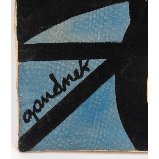 Walter Gaudnek Black Cat Beneath Sun Oil on Canvas For Sale In New York - Image 6 of 7