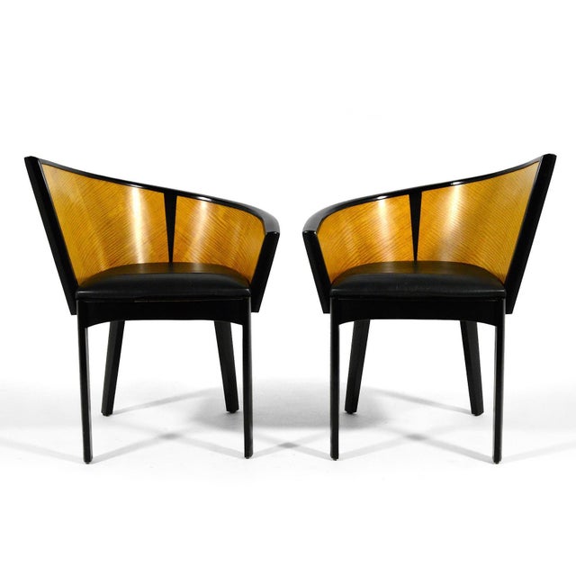 Postmodern Paul Haigh Sinistra Chairs by Bernhardt For Sale - Image 3 of 12