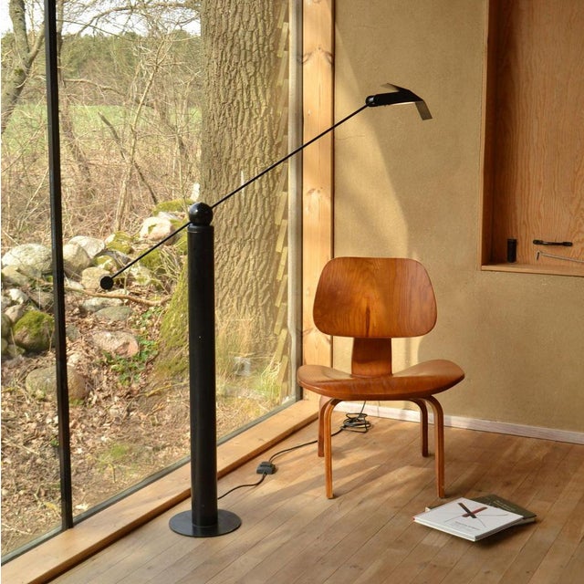 Contemporary Black Floor Lamp from Swiss Baltensweiler, 1960s For Sale - Image 3 of 16