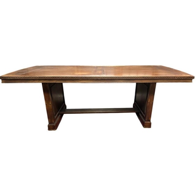 I acquired this splendid Romweber Viking Oak board room table from Alan Meckstroth, Esq., upon his retirement from law...
