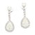 Gia Certified 7.51 Carat Total Pear Cut Diamond Drop Earrings in 18k White Gold - 2 Pieces For Sale - Image 4 of 10