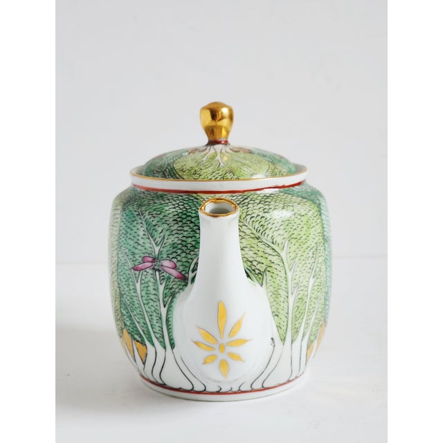 1970s Mid 20th Century Chinoiserie Isco Japan Ware Porcelain Coffee Pot For Sale - Image 5 of 12