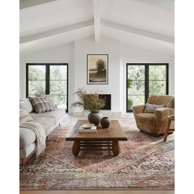 Contemporary Amber Lewis x Loloi Georgie Red / Navy 2'-6" x 12'-0" Runner Rug For Sale - Image 3 of 7