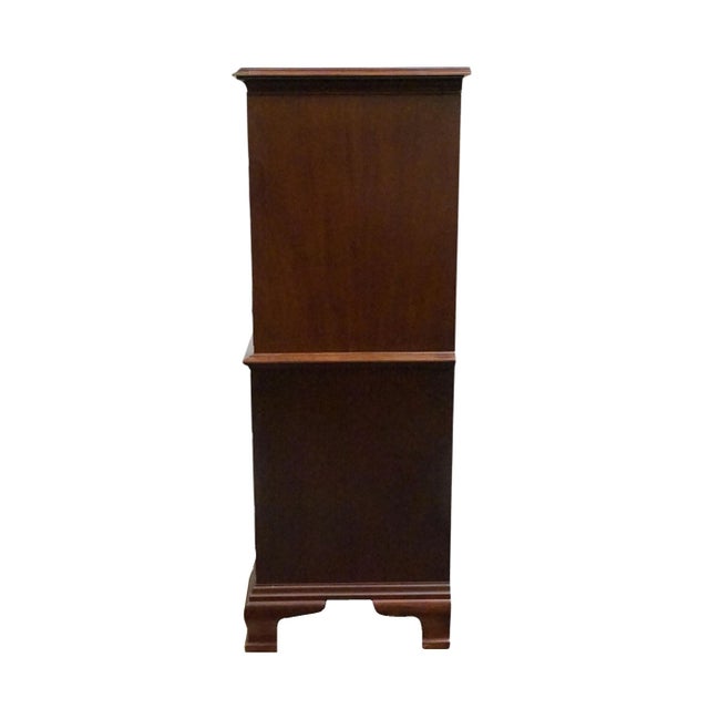 Councill Craftsman Banded Mahogany Traditional Style 38" Chest on Chest For Sale - Image 10 of 12