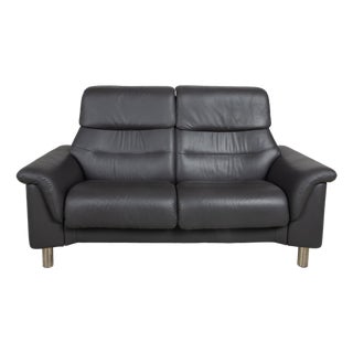 Green Leather Como Two-Seater Sofa from Stressless For Sale