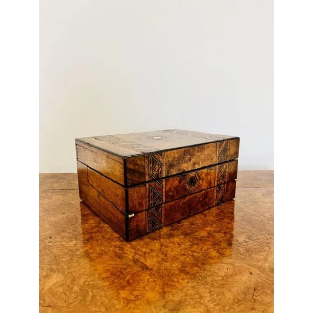 Victorian Tunbridge Ware Inlaid Writing Box, 1860s For Sale - Image 3 of 6
