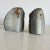White Antique Geode Bookends Composed of Both White Quartz and White Agate, a Pair For Sale - Image 8 of 8