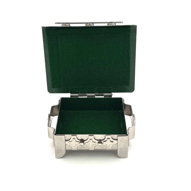 Metal Stanley Szwarc Stainless Steel Folk Art Box For Sale - Image 7 of 9
