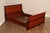 Elegant Century Furniture queen-size sleigh bed crafted in the Biedermeier style, featuring richly figured cherry Finish,...