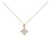 10K Yellow Gold 3/8 Cttw Princess Diamond Geometric Pendant Necklace For Sale
