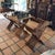 Brown 3 Piece Chess Table With Two Italian 19th Century Renaissance Revival Savonarola Chairs For Sale - Image 8 of 8
