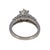 Contemporary Princess Cut Accented Platinum Engagement Ring Cz Center, Size 7 For Sale - Image 3 of 5