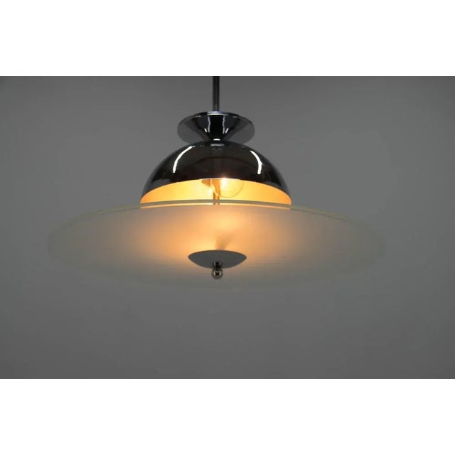 Vintage Functionalist Chandelier, 1930s For Sale - Image 4 of 11