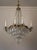 Italian Empire Style 12-Light Chandelier in Brass, Crystal and Cut Glass, 1940s For Sale - Image 6 of 15