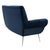 1950s Italian Curved Sofa in Navy Blue Cotton Velvet by Gigi Radice for Minotti, 1950s For Sale - Image 5 of 14