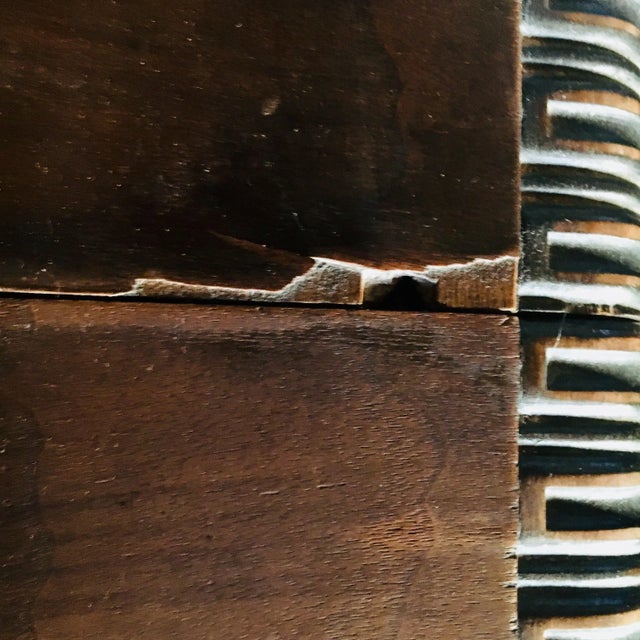 60" Burl Walnut Griffin Base Console Table/Desk/Dining Table With Butterfly Extension For Sale - Image 11 of 13