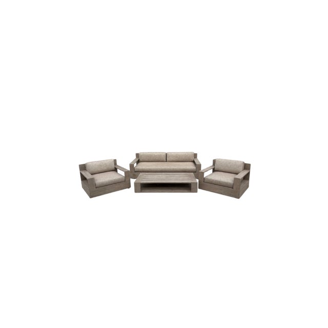 Rh Restoration Hardware Marbella Teak Outdoor Set – Luxe, 4 Pieces For Sale - Image 11 of 16