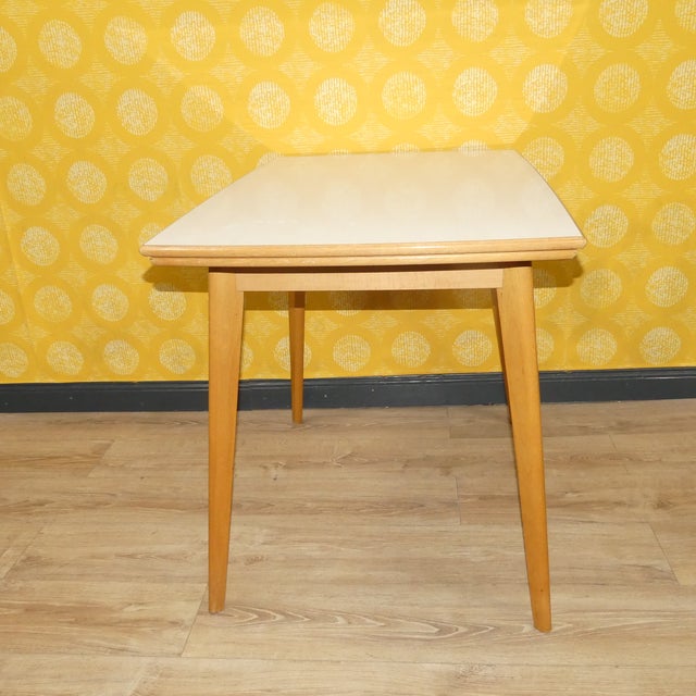Wood Vintage Extendable Kitchen Table in Wood, 1950s For Sale - Image 7 of 11