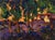 Oil Painting Orange Sunset Behind the Trees Oksana Ivanyuk For Sale