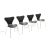 Set of 4 butterfly chairs by Arne Jacobsen for Fritz Hansen. Dimensions: Height: 77 cm Seat height: 43 cm Depth: 43 cm...