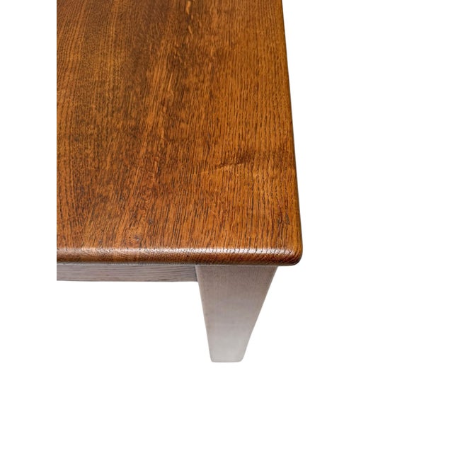 1920s Dutch Art Deco Dining Table in Oak by J.A. Muntendam, Oak, 1920s For Sale - Image 5 of 6