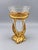 1996 Gold Gilt Bow Pedestal Glass Vase For Sale - Image 4 of 6