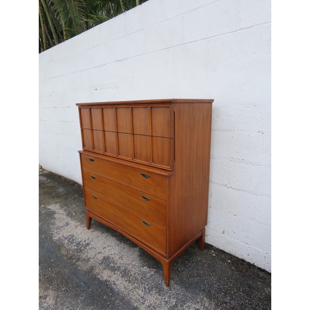 Kent Coffey Parkway Mid Century Modern Tall Chest of Drawers Highboy 6386 For Sale - Image 11 of 16