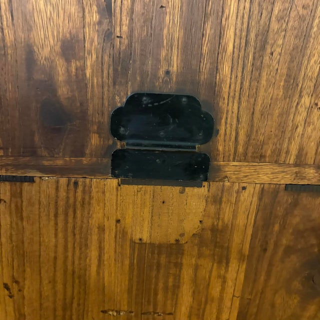 Vintage Japanese Tansu Chest Stacking Cabinet With Fan Motif Sliding Doors For Sale - Image 18 of 18