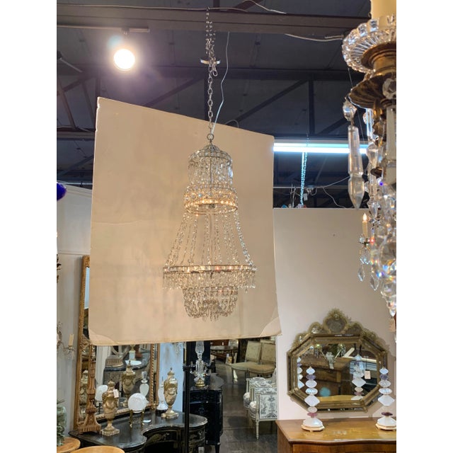 19th Century Swedish Crystal Chandelier For Sale In Dallas - Image 6 of 7