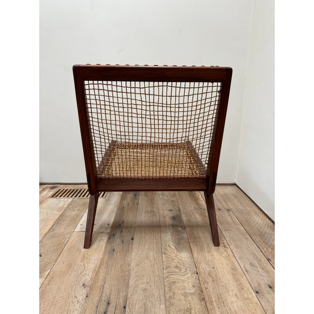 Wood Wood and Rope Lounge Chair For Sale - Image 7 of 12