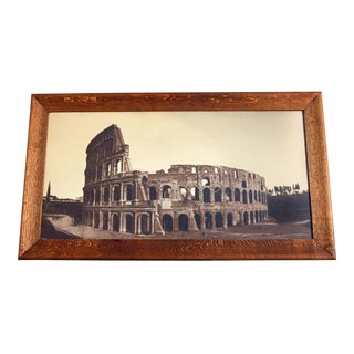 Late 19th Century Grand Tour Style Photograph of the Roman Coliseum, Framed For Sale