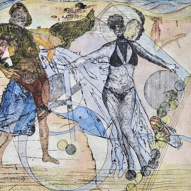 Andrzej Janeczko, Maya for Four, Etching Lavished with Watercolour, 2022, Etching For Sale - Image 4 of 6