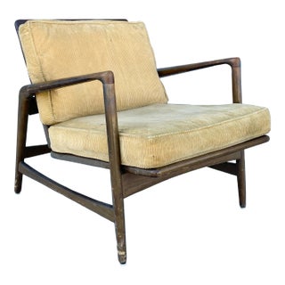 1970s Danish Modern Teak Lounge Chair Styled After Ib Kofod Larsen For Sale