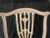 Exquisite Hepplewhite Neoclassical Style Intricate Shield Back Dining Chairs with Custom Upholstered Seats. They are...