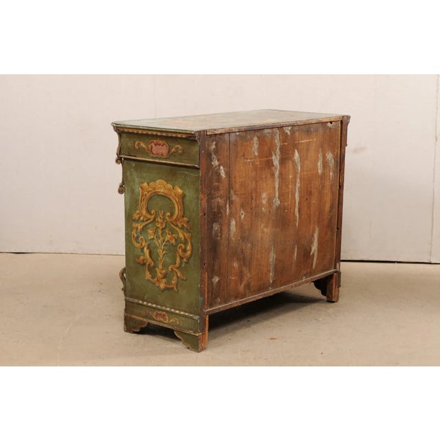 19th Century European Green Chest of Drawers For Sale - Image 10 of 12