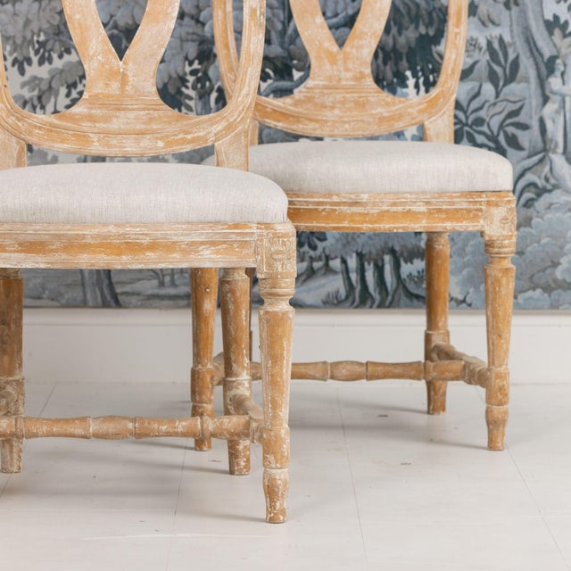Set of Four 18th C. Swedish Gustavian 'Model' Chairs in Original Paint For Sale - Image 9 of 17