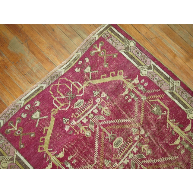 Islamic Antique Zabihi Collection Turkish Ghiordes 19th Century Rug For Sale - Image 3 of 7