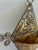 Mid-Century Modern Vintage Gold Embossed Floral Metal Wall Pocket For Sale - Image 3 of 9