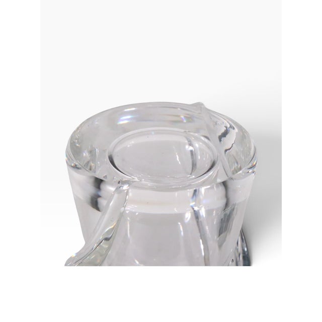 Transparent Mid 20th Century Steuben Crystal Twist Vase For Sale - Image 8 of 8