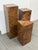 Contemporary Burl Wood Veneer Pedestals, Set of Three For Sale - Image 3 of 18