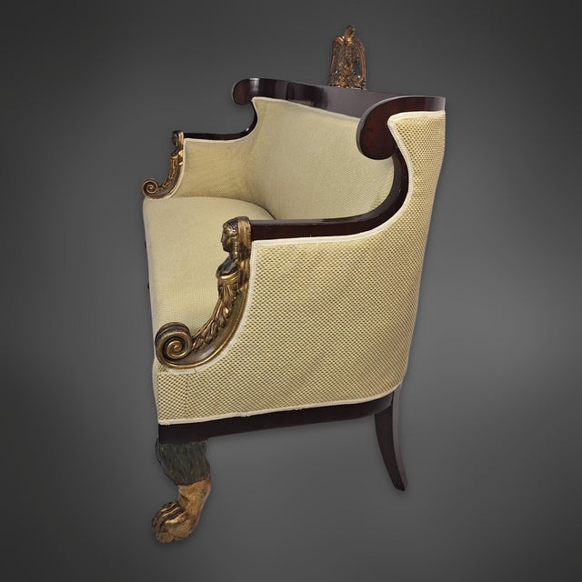 Viennese Biedermeier Sofa and Armchairs in Mahogany, 1810, Set of 3 For Sale - Image 12 of 18