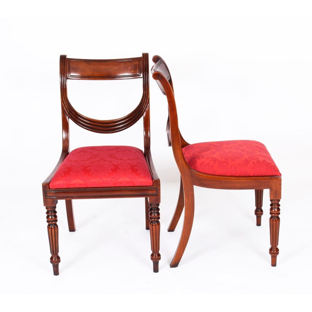 Vintage Regency Revival Swag Back Dining Chairs, Set of 12 For Sale - Image 13 of 18