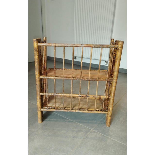 Folding Shelf in Bamboo and Wicker, 1800s For Sale - Image 10 of 18