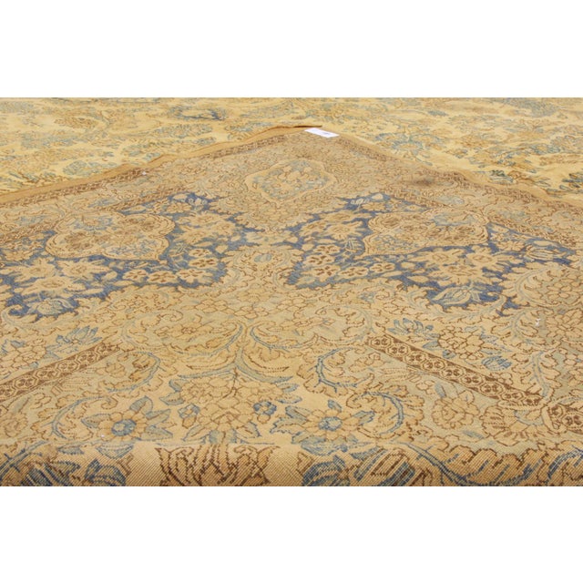 Textile Antique Persian Kerman Rug, 11'08 X 17'07 For Sale - Image 7 of 8