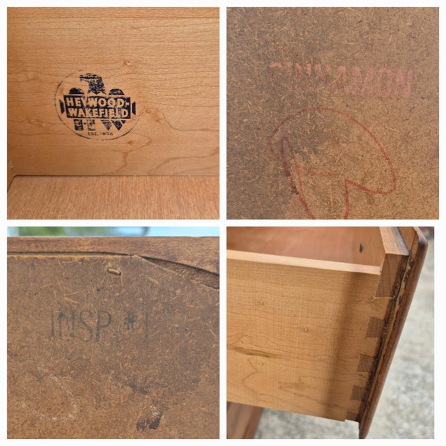 Mid-20th Century Signed Heywood Wakefield Maple 6-Drawer Dresser For Sale - Image 9 of 16