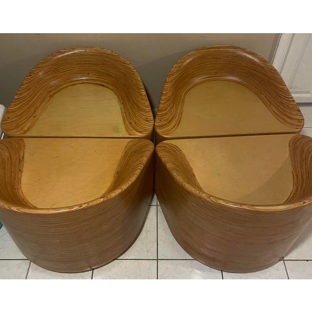 Contemporary Organic Modern Sculptural Stacked Plywood Low-Back Tub Chair – Timbur Studio For Sale - Image 3 of 5