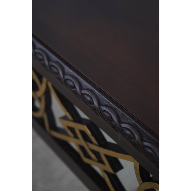 Baker Chippendale Large Mahogany Library Table For Sale - Image 10 of 12