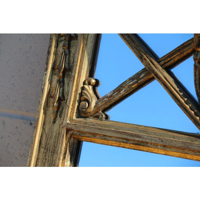 Wood Italian Wood and Gold Leaf Mirror For Sale - Image 7 of 12
