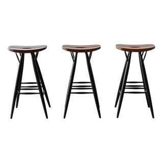 Pirrka Bar Stools by Ilmari Tapiovaara, Set of 3 For Sale