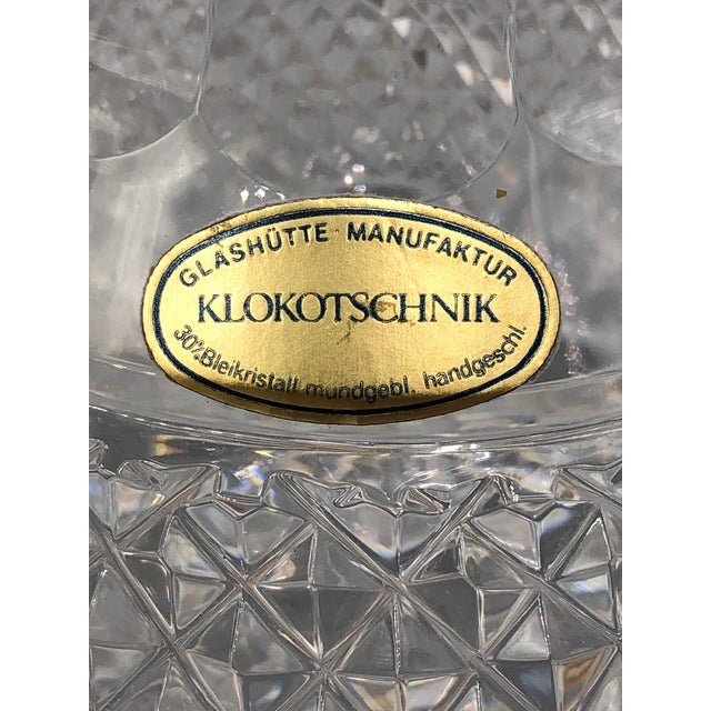 Metal Ornamental Vase in High-Lead Crystal with Gilt Etching from Glashütte Klokotschnik, Germany, 1960s For Sale - Image 7 of 14